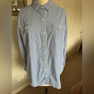 VINEYARD VINES Blue and White Gingham Shirt